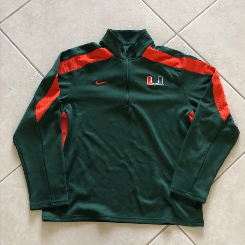 Nike Miami Hurricanes QuarterZip Sweatshirt